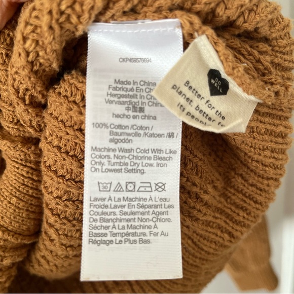 Madewell Cotton Greywood Cropped Cardigan in Toffee S - Picture 6 of 7